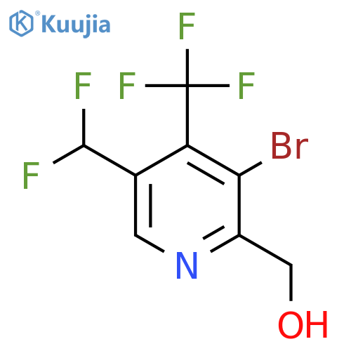 3-Bromo-5-(difluoromethyl)-4-(trifluoromethyl)pyridine-2-methanol structure