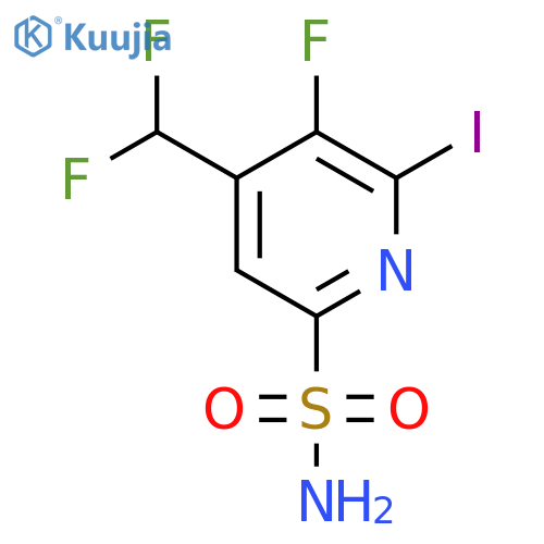 4-(Difluoromethyl)-3-fluoro-2-iodopyridine-6-sulfonamide structure