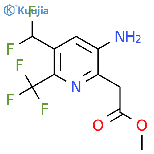 Methyl 3-amino-5-(difluoromethyl)-6-(trifluoromethyl)pyridine-2-acetate structure