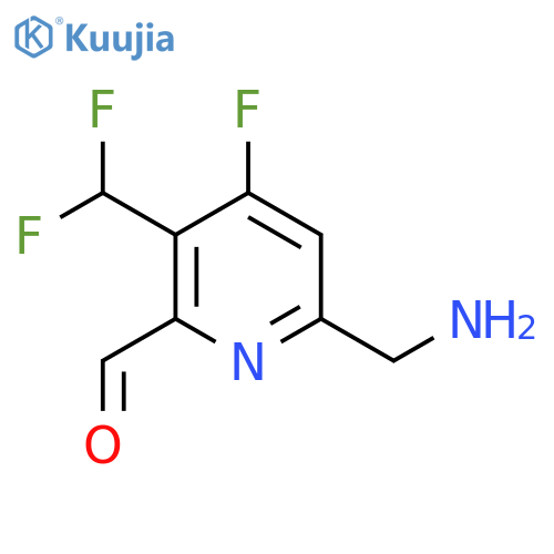 6-(Aminomethyl)-3-(difluoromethyl)-4-fluoropyridine-2-carboxaldehyde structure