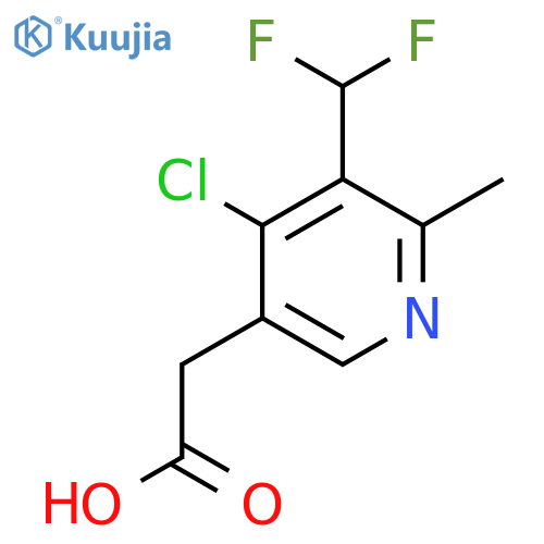 4-Chloro-3-(difluoromethyl)-2-methylpyridine-5-acetic acid structure