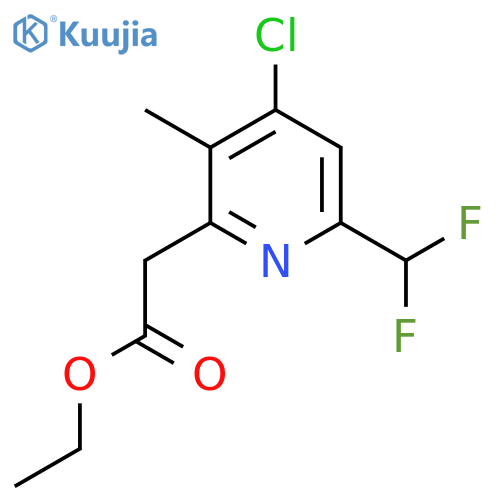 Ethyl 4-chloro-6-(difluoromethyl)-3-methylpyridine-2-acetate structure