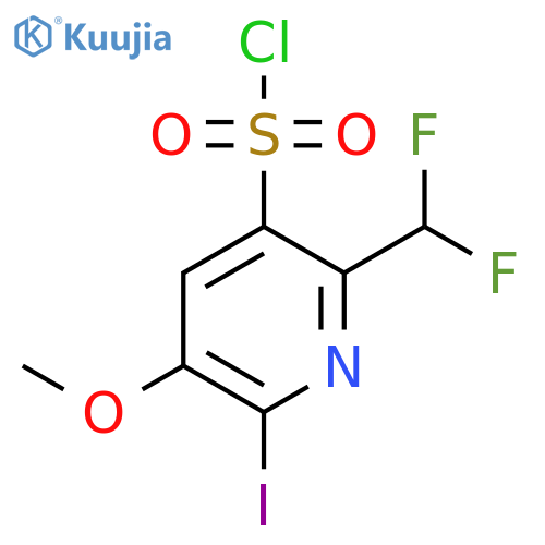 2-(Difluoromethyl)-6-iodo-5-methoxypyridine-3-sulfonyl chloride structure