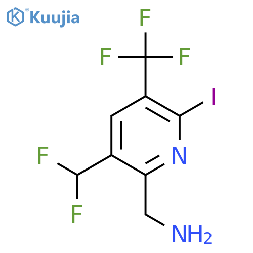 2-(Aminomethyl)-3-(difluoromethyl)-6-iodo-5-(trifluoromethyl)pyridine structure