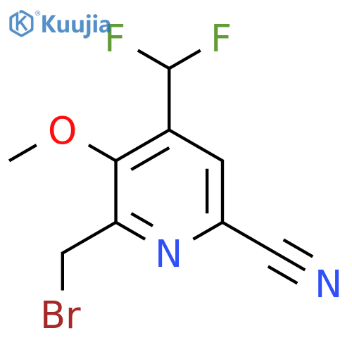 2-(Bromomethyl)-6-cyano-4-(difluoromethyl)-3-methoxypyridine structure
