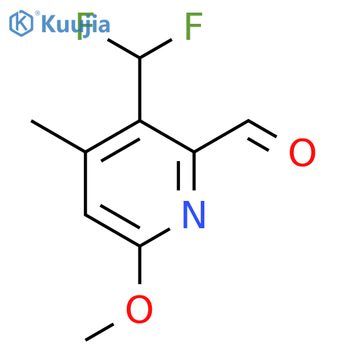 3-(Difluoromethyl)-6-methoxy-4-methylpyridine-2-carboxaldehyde structure