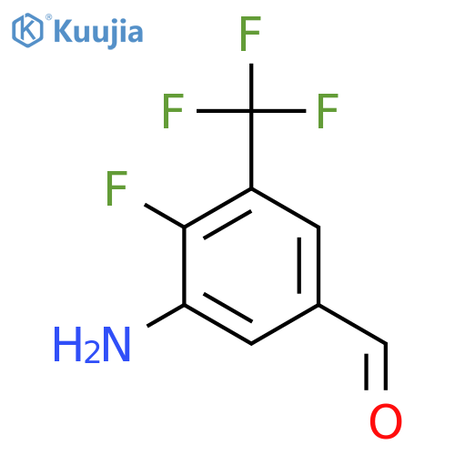 3-Amino-4-fluoro-5-(trifluoromethyl)benzaldehyde structure
