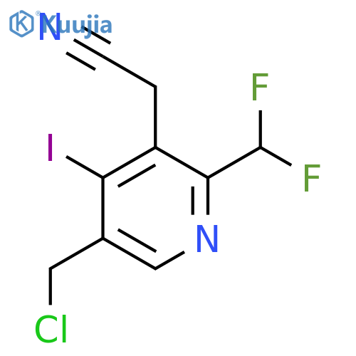 5-(Chloromethyl)-2-(difluoromethyl)-4-iodopyridine-3-acetonitrile structure