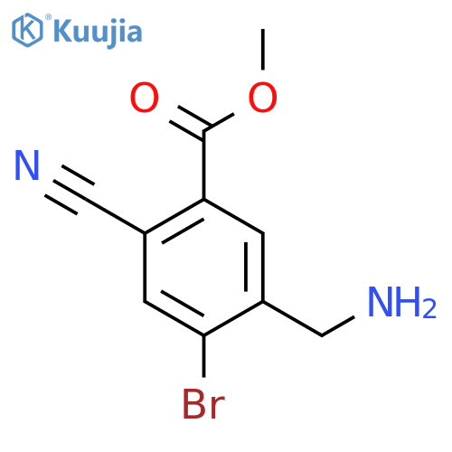 Methyl 5-aminomethyl-4-bromo-2-cyanobenzoate structure