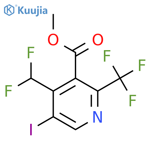 Methyl 4-(difluoromethyl)-5-iodo-2-(trifluoromethyl)pyridine-3-carboxylate structure