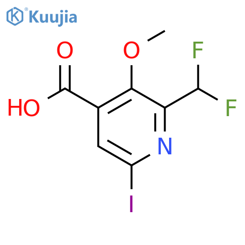 2-(Difluoromethyl)-6-iodo-3-methoxypyridine-4-carboxylic acid structure