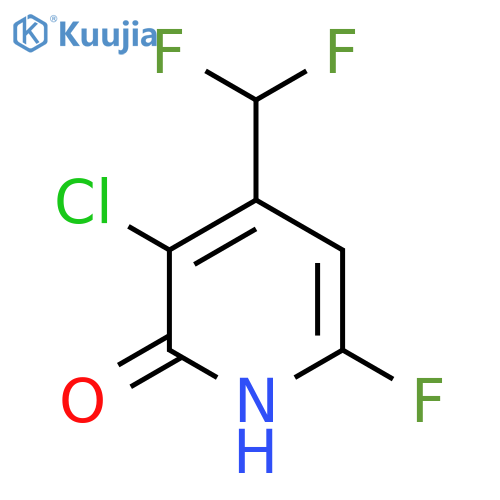 3-Chloro-4-(difluoromethyl)-6-fluoro-2-hydroxypyridine structure