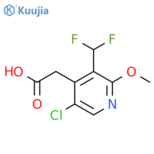 5-Chloro-3-(difluoromethyl)-2-methoxypyridine-4-acetic acid structure