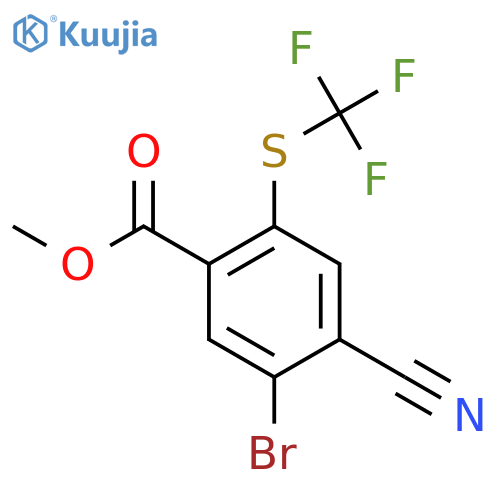 Methyl 5-bromo-4-cyano-2-(trifluoromethylthio)benzoate structure