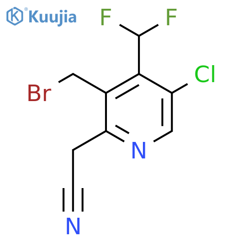 3-(Bromomethyl)-5-chloro-4-(difluoromethyl)pyridine-2-acetonitrile structure