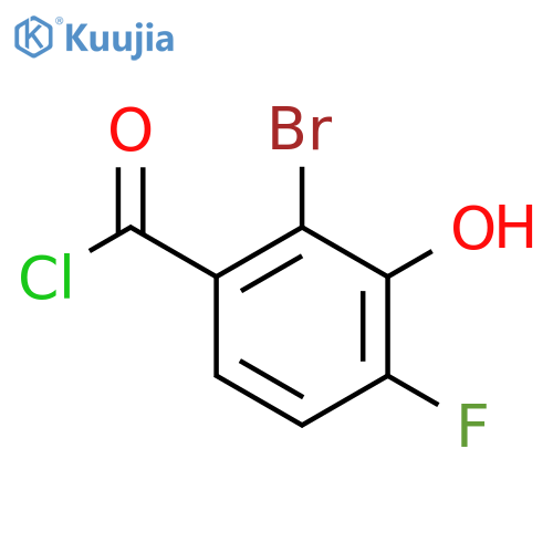 2-Bromo-4-fluoro-3-hydroxybenzoyl chloride structure