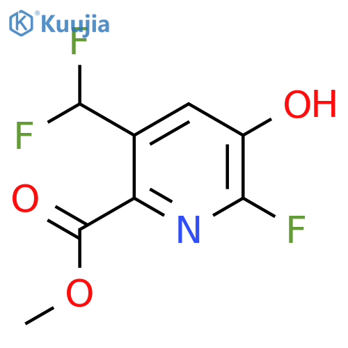 Methyl 5-(difluoromethyl)-2-fluoro-3-hydroxypyridine-6-carboxylate structure