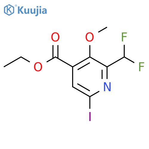 Ethyl 2-(difluoromethyl)-6-iodo-3-methoxypyridine-4-carboxylate structure