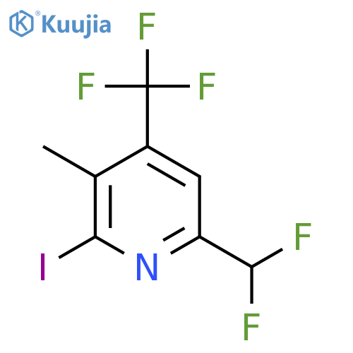 6-(Difluoromethyl)-2-iodo-3-methyl-4-(trifluoromethyl)pyridine structure