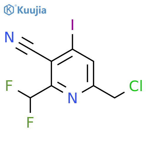 6-(Chloromethyl)-3-cyano-2-(difluoromethyl)-4-iodopyridine structure
