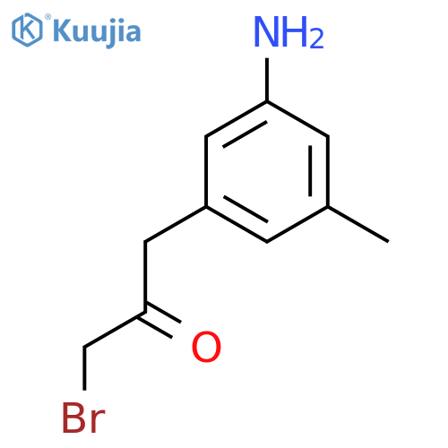 1-(3-Amino-5-methylphenyl)-3-bromopropan-2-one structure