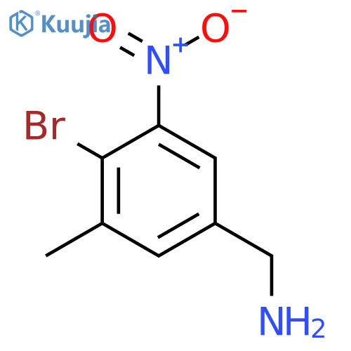 4-Bromo-3-methyl-5-nitrobenzylamine structure
