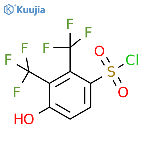 2,3-Bis(trifluoromethyl)-4-hydroxybenzenesulfonyl chloride structure