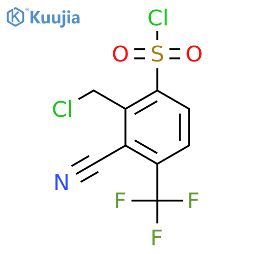 2-Chloromethyl-3-cyano-4-(trifluoromethyl)benzenesulfonyl chloride structure