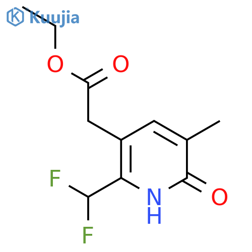 Ethyl 2-(difluoromethyl)-6-hydroxy-5-methylpyridine-3-acetate structure