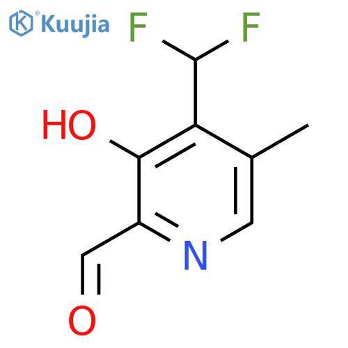 4-(Difluoromethyl)-3-hydroxy-5-methylpyridine-2-carboxaldehyde structure
