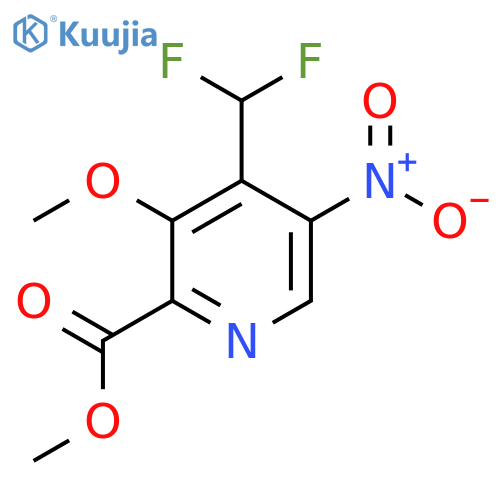 Methyl 4-(difluoromethyl)-3-methoxy-5-nitropyridine-2-carboxylate structure