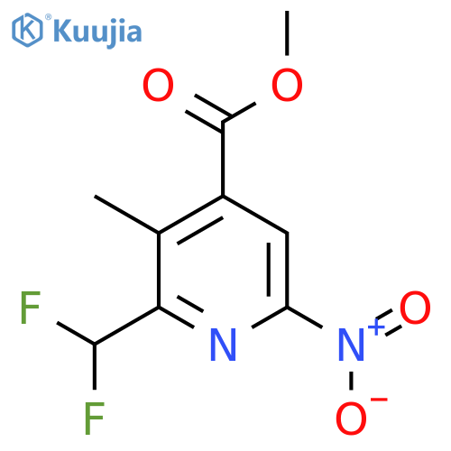 Methyl 2-(difluoromethyl)-3-methyl-6-nitropyridine-4-carboxylate structure