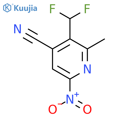 4-Cyano-3-(difluoromethyl)-2-methyl-6-nitropyridine structure