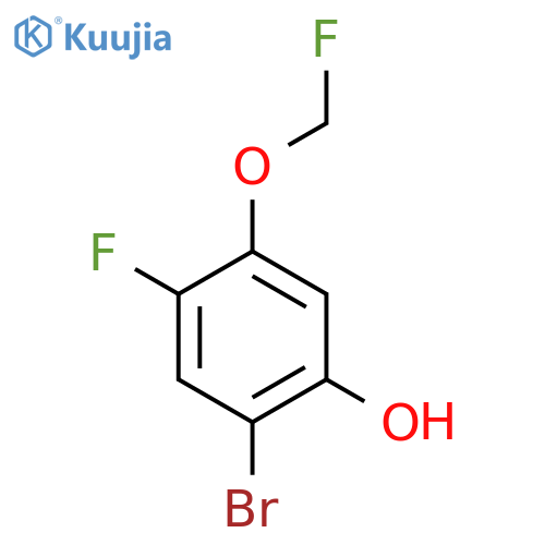 2-Bromo-4-fluoro-5-(fluoromethoxy)phenol structure