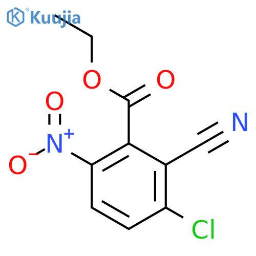 Ethyl 3-chloro-2-cyano-6-nitrobenzoate structure