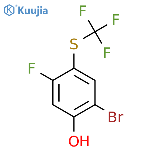 2-Bromo-5-fluoro-4-(trifluoromethylthio)phenol structure