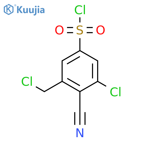 3-Chloro-5-chloromethyl-4-cyanobenzenesulfonyl chloride structure