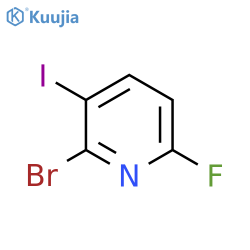 2-Bromo-6-fluoro-3-iodopyridine structure