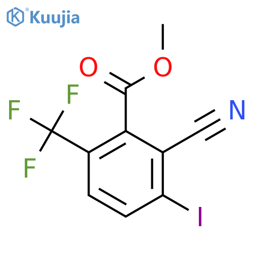 Methyl 2-cyano-3-iodo-6-(trifluoromethyl)benzoate structure