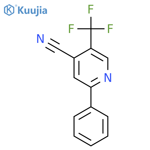 2-Phenyl-5-(trifluoromethyl)isonicotinonitrile structure