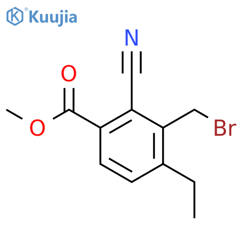 Methyl 3-bromomethyl-2-cyano-4-ethylbenzoate structure