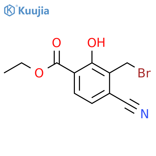 Ethyl 3-bromomethyl-4-cyano-2-hydroxybenzoate structure