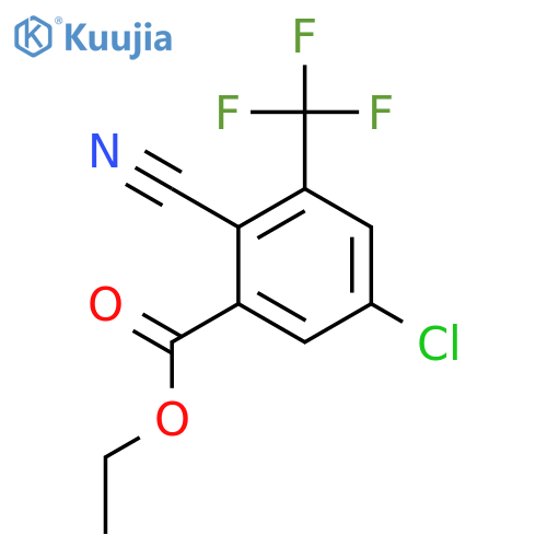 Ethyl 5-chloro-2-cyano-3-(trifluoromethyl)benzoate structure