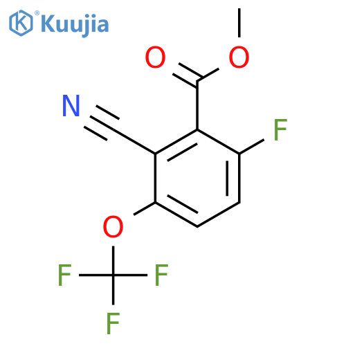 Methyl 2-cyano-6-fluoro-3-(trifluoromethoxy)benzoate structure