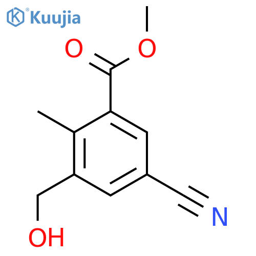 Methyl 5-cyano-3-hydroxymethyl-2-methylbenzoate structure