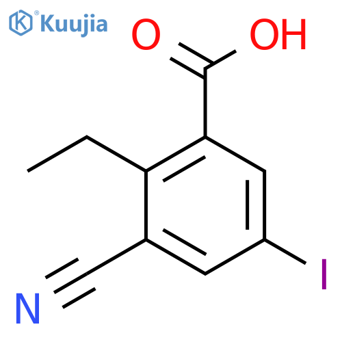 3-Cyano-2-ethyl-5-iodobenzoic acid structure