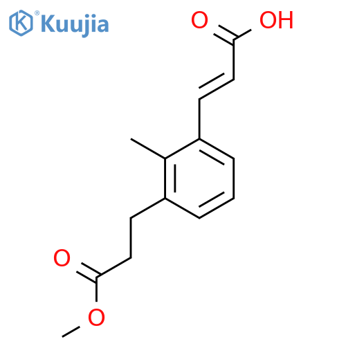 3-(3-Methoxy-3-oxopropyl)-2-methylcinnamic acid structure