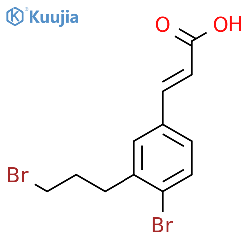 4-Bromo-3-(3-bromopropyl)cinnamic acid structure