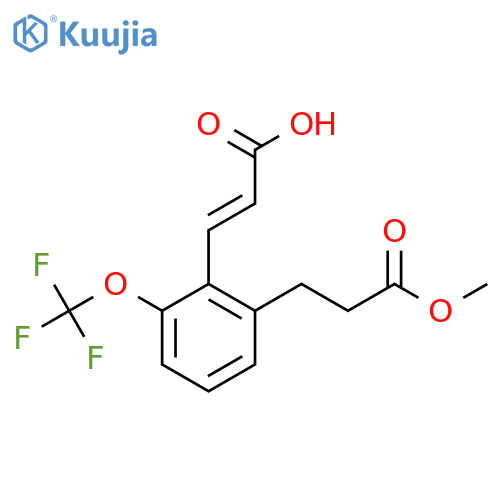 2-(3-Methoxy-3-oxopropyl)-6-(trifluoromethoxy)cinnamic acid structure