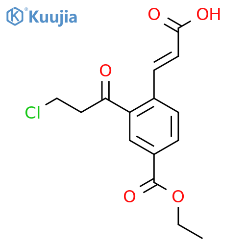 Ethyl 4-(2-carboxyvinyl)-3-(3-chloropropanoyl)benzoate structure